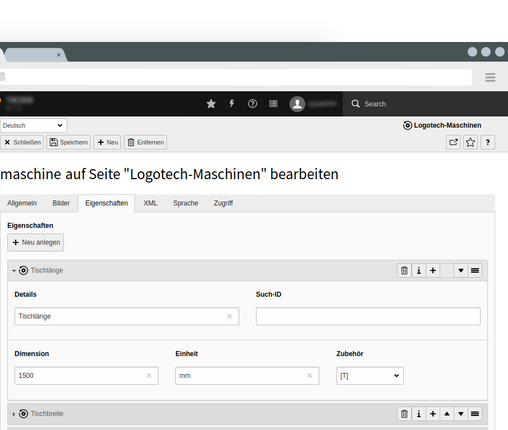 Logotech Extension Eigenschaften Logotech Extension Eigenschaften