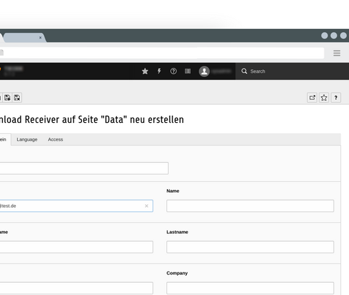 Double Optin Download receiver settings Set the Double Optin Download receiver settings