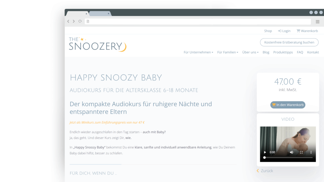 Product details Product details - The Snoozery implemented by www.mediagrafen.de
