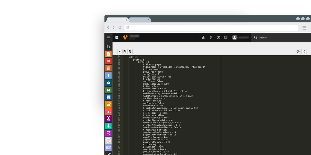 Slick Modal settings Slick Modal settings