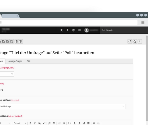 TYPO3 Poll Extension Allgemein TYPO3 Poll Extension Backend Allgemein