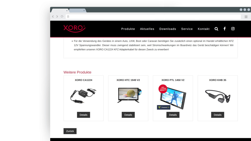 Related products view Related products view - Xoro Electronic