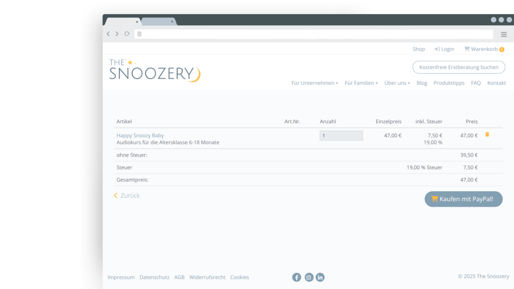 Basket-View Basket-View - The Snoozery implemented by www.mediagrafen.de