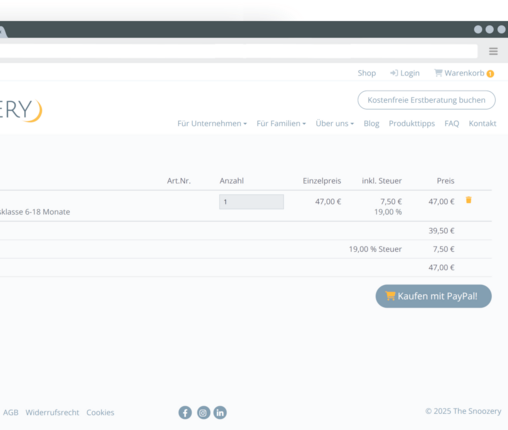Basket-View Basket-View - The Snoozery implemented by www.mediagrafen.de