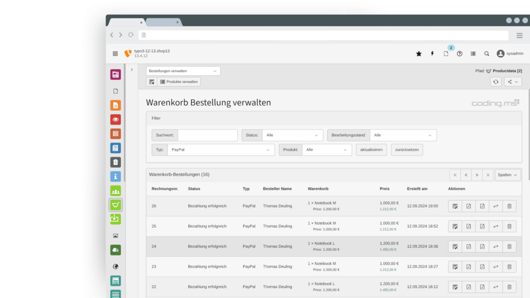 Basket order management