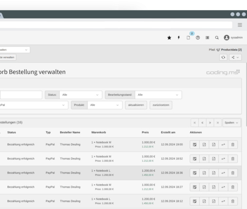 Basket order management