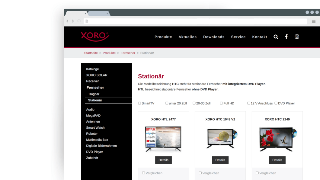 Product list view Product list view - Xoro Electronic