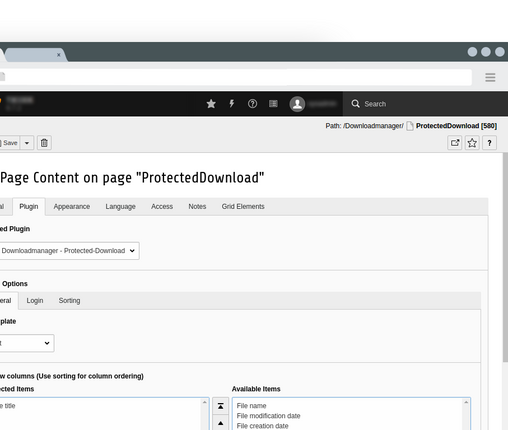 Downloadmanger plugin general settings Choose from various options