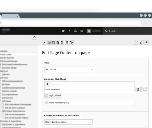 Slick Modal basic settings