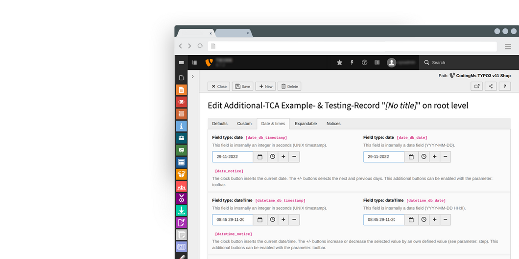 Zeit & Datumsangaben