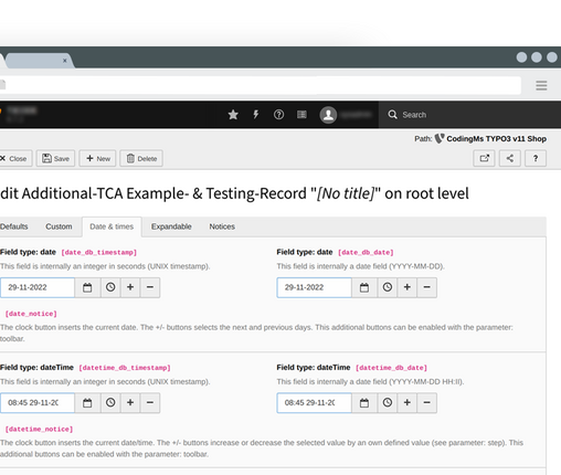 Zeit & Datumsangaben
